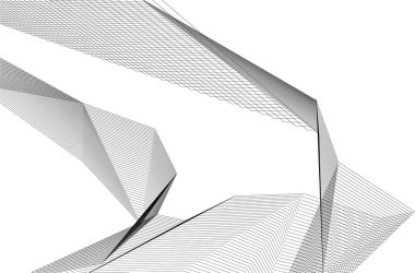  Gelecek perspektifi, soyut mimari duvar kağıdı tasarımı, dijital geometrik konsept arkaplan