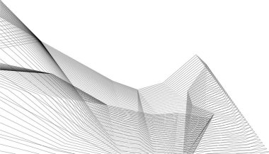  Gelecek perspektifi, soyut mimari duvar kağıdı tasarımı, dijital geometrik konsept arkaplan