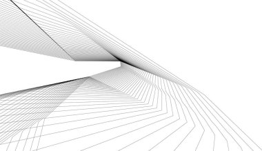  Gelecek perspektifi, soyut mimari duvar kağıdı tasarımı, dijital geometrik konsept arkaplan