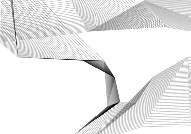  Gelecek perspektifi, soyut mimari duvar kağıdı tasarımı, dijital geometrik konsept arkaplan