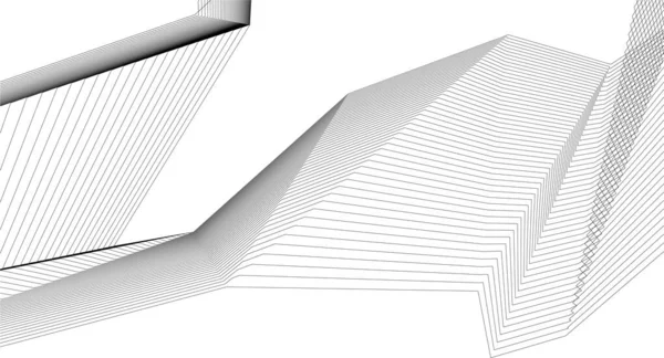 Футуристическая Перспектива Абстрактный Архитектурный Дизайн Обоев Цифровой Геометрический Фон — стоковый вектор