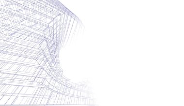  Gelecek perspektifi, soyut mimari duvar kağıdı tasarımı, dijital geometrik konsept arkaplan