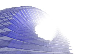  Gelecek perspektifi, soyut mimari duvar kağıdı tasarımı, dijital geometrik konsept arkaplan