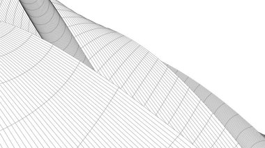  Gelecek perspektifi, soyut mimari duvar kağıdı tasarımı, dijital geometrik konsept arkaplan