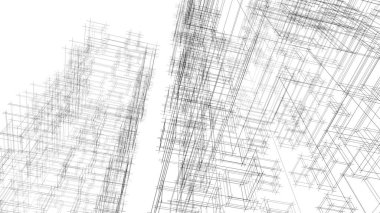 soyut mimari duvar kağıdı gökdelen tasarımı, dijital konsept arkaplan