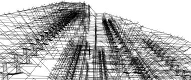 soyut mimari duvar kağıdı gökdelen tasarımı, dijital konsept arkaplan