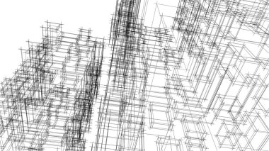 soyut mimari duvar kağıdı gökdelen tasarımı, dijital konsept arkaplan