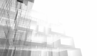 soyut mimari duvar kağıdı gökdelen tasarımı, dijital konsept arkaplan