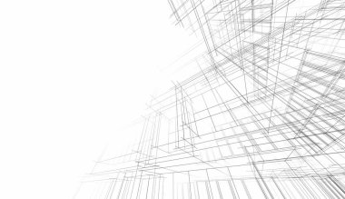 soyut mimari duvar kağıdı gökdelen tasarımı, dijital konsept arkaplan