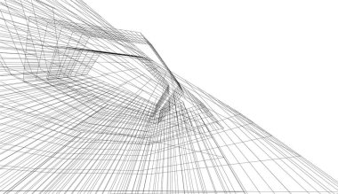 soyut mimari duvar kağıdı gökdelen tasarımı, dijital konsept arkaplan