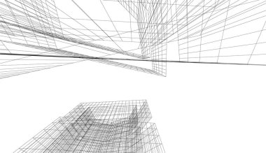 soyut mimari duvar kağıdı gökdelen tasarımı, dijital konsept arkaplan