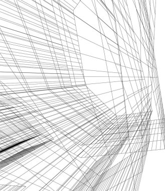 soyut mimari duvar kağıdı gökdelen tasarımı, dijital konsept arkaplan