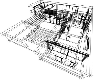 soyut mimari duvar kağıdı tasarımı, dijital konsept arkaplan