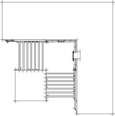 architectural sketch of modern architecture. vector illustration