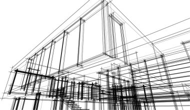 soyut mimari duvar kağıdı tasarımı, dijital konsept arkaplan