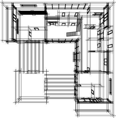 soyut mimari duvar kağıdı tasarımı, dijital konsept arkaplan