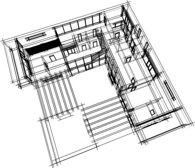 soyut mimari duvar kağıdı tasarımı, dijital konsept arkaplan