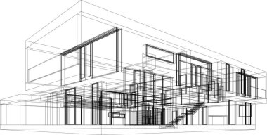 soyut mimari duvar kağıdı tasarımı, dijital konsept arkaplan