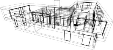 soyut mimari duvar kağıdı tasarımı, dijital konsept arkaplan