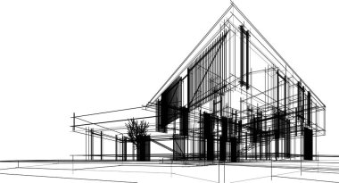 soyut mimari duvar kağıdı tasarımı, dijital konsept arkaplan