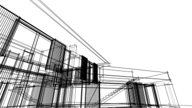 soyut mimari duvar kağıdı tasarımı, dijital konsept arkaplan