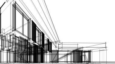 soyut mimari duvar kağıdı tasarımı, dijital konsept arkaplan