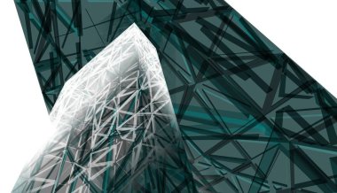 abstract architectural wallpaper high building design, digital concept background