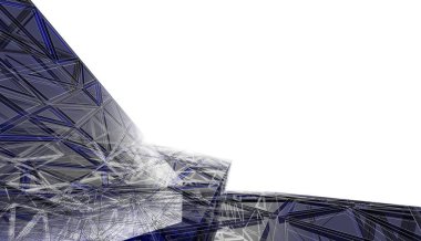 abstract architectural wallpaper high building design, digital concept background