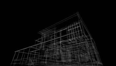 Ev kavramı kroki 3d çizim