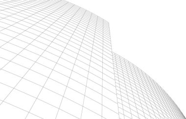 abstract architectural wallpaper high building design, digital concept background
