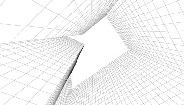 abstract architectural wallpaper high building design, digital concept background