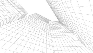 abstract architectural wallpaper high building design, digital concept background