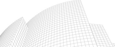 abstract architectural wallpaper high building design, digital concept background