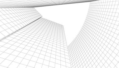 abstract architectural wallpaper high building design, digital concept background