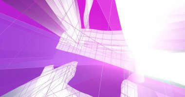 abstract purple architectural wallpaper skyscraper design, digital concept background