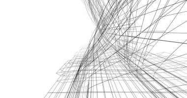 soyut mimari duvar kağıdı gökdelen tasarımı, dijital konsept arkaplan