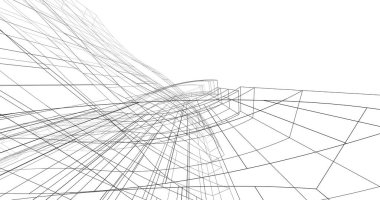 soyut mimari duvar kağıdı gökdelen tasarımı, dijital konsept arkaplan