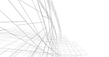 soyut mimari duvar kağıdı gökdelen tasarımı, dijital konsept arkaplan