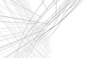 soyut mimari duvar kağıdı gökdelen tasarımı, dijital konsept arkaplan