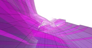abstract purple architectural wallpaper skyscraper design, digital concept background
