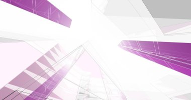 abstract purple architectural wallpaper high building design, digital concept background
