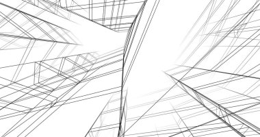 abstract architectural wallpaper high building design, digital concept background