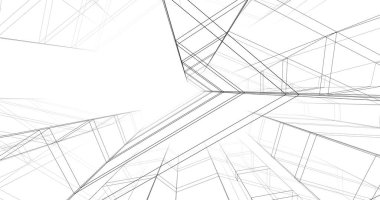 abstract architectural wallpaper high building design, digital concept background