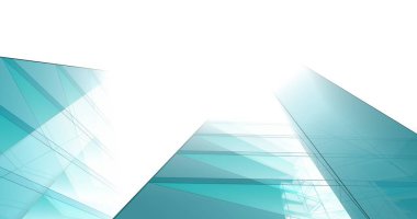 abstract blue architectural wallpaper high building design, digital concept background