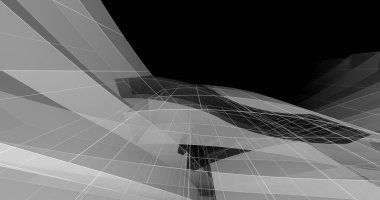 abstract architectural wallpaper high building design, digital concept background