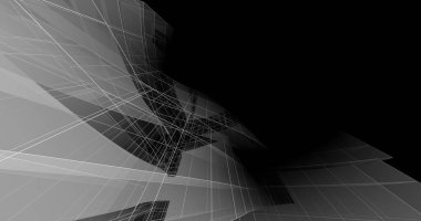 abstract architectural wallpaper high building design, digital concept background