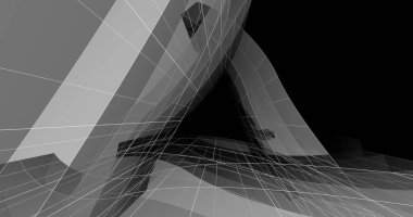 abstract architectural wallpaper high building design, digital concept background