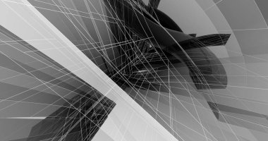 abstract architectural wallpaper high building design, digital concept background