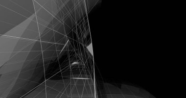 abstract architectural wallpaper high building design, digital concept background