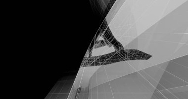 abstract architectural wallpaper high building design, digital concept background